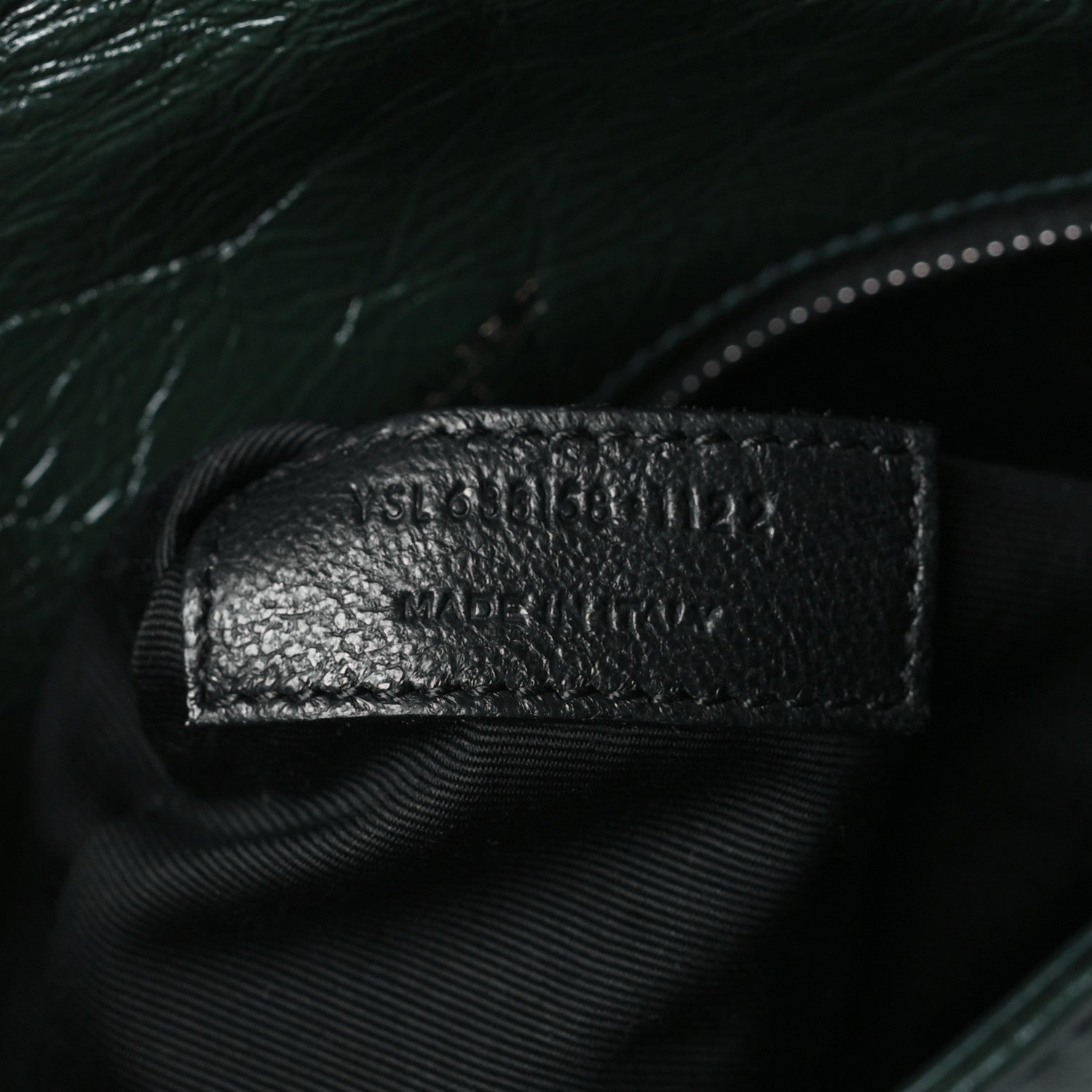 Saint Laurent Crinkled Calfskin Matelasse Monogram Medium Niki Chain Satchel Military Olive 7 of 9