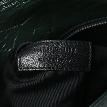 Saint Laurent Crinkled Calfskin Matelasse Monogram Medium Niki Chain Satchel Military Olive 7 of 9