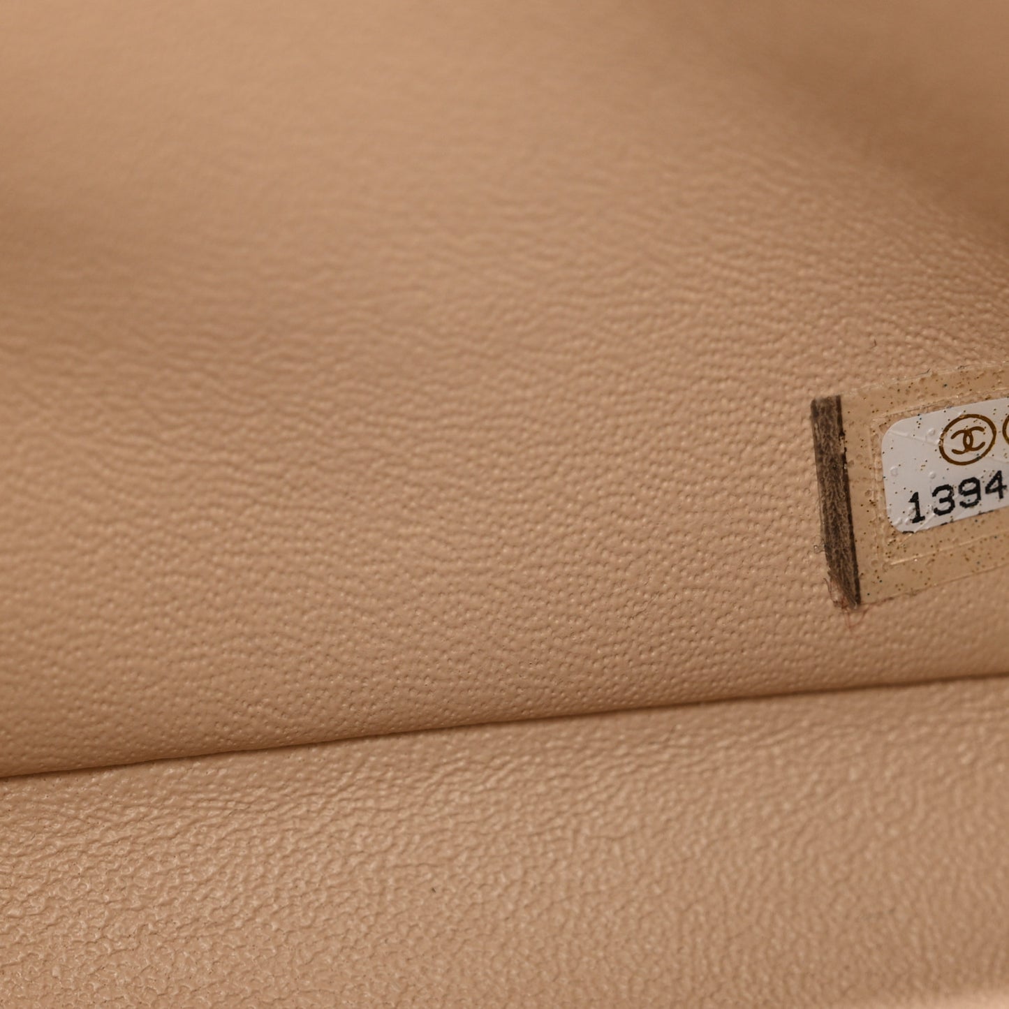 Caviar Quilted Jumbo Double Flap Light Beige