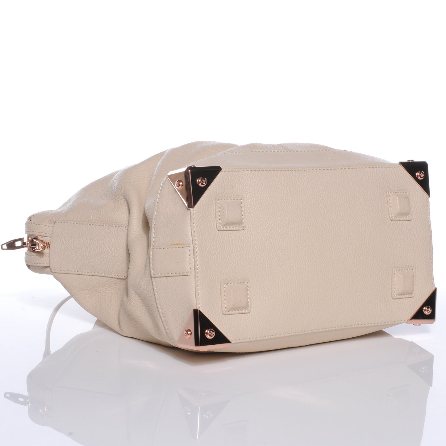 Pebbled Calfskin Large Emile Eggshell