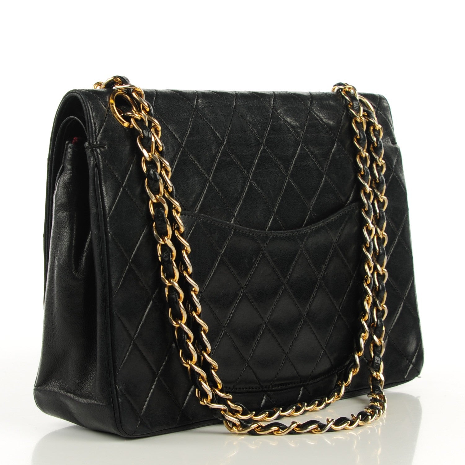 Chanel Lambskin Quilted Medium Double Flap Black 3 of 9