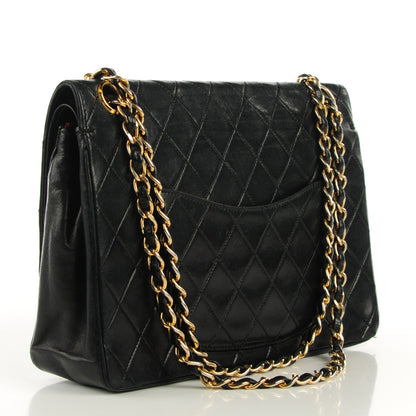 Chanel Lambskin Quilted Medium Double Flap Black 3 of 9