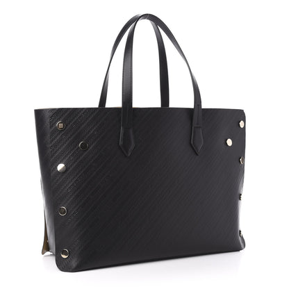 Givenchy Calfskin Chain Embossed Medium Bond Shopper Tote Black 3 of 10