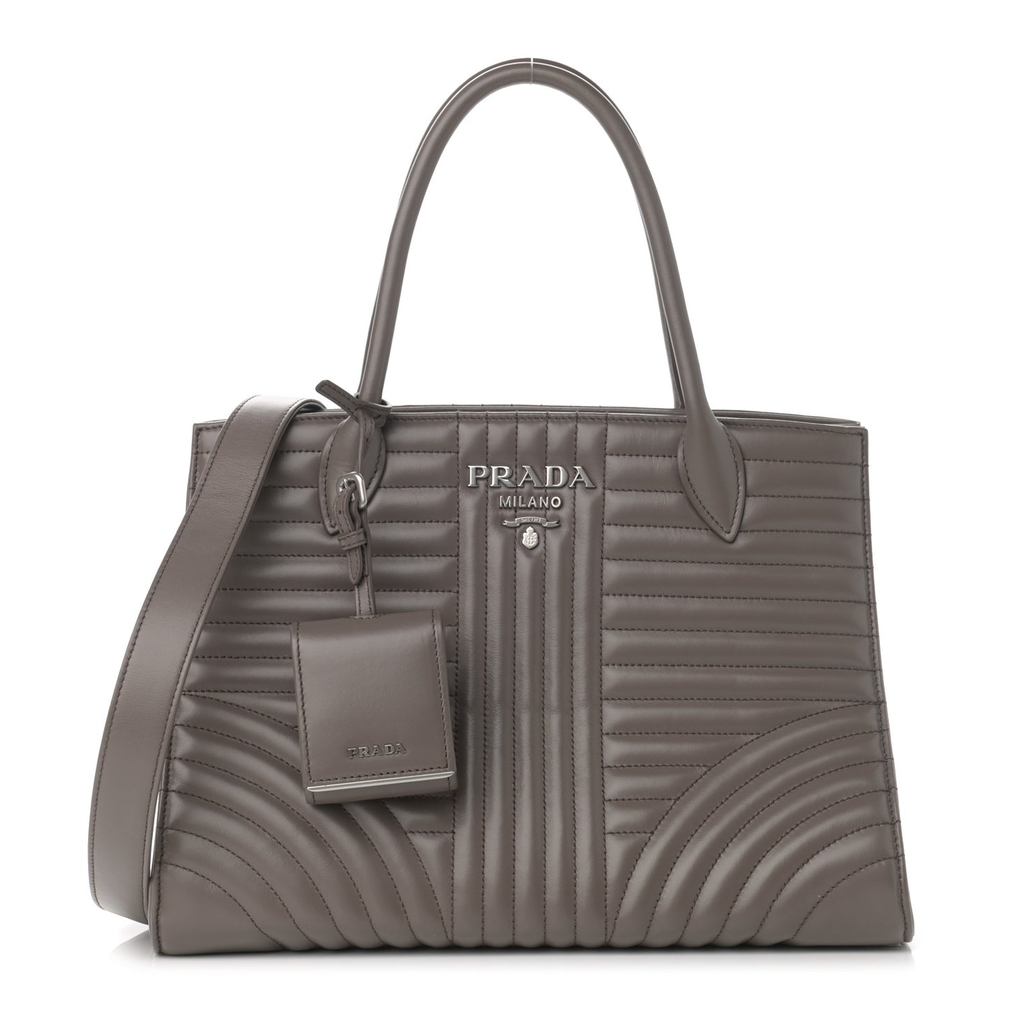 Soft Calfskin Impunture Diagramme Tote Bambu