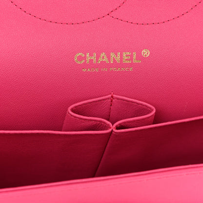 Chanel Lambskin Quilted Jumbo Double Flap Dark Pink 6 of 12