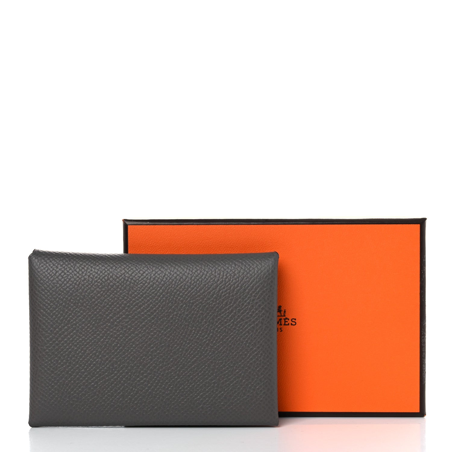 Hermes Epsom Calvi Duo Card Case Gris Meyer 7 of 7
