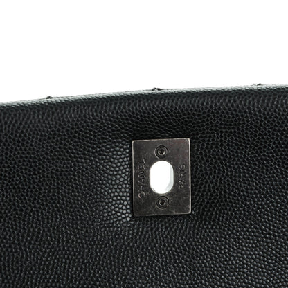 Chanel Caviar Lizard Quilted Medium Coco Handle Flap Black 6 of 8