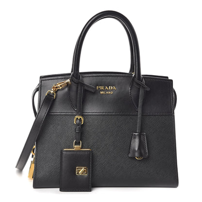 Prada Saffiano City Calfskin Small Esplanade Tote Black 1 of 9