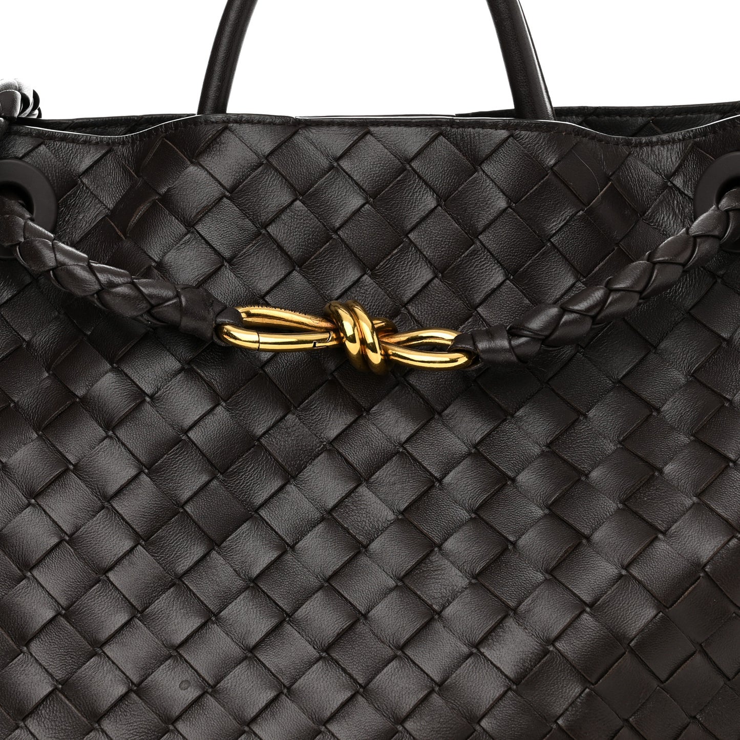 Nappa Intrecciato Medium Andiamo Shoulder Bag Fondant