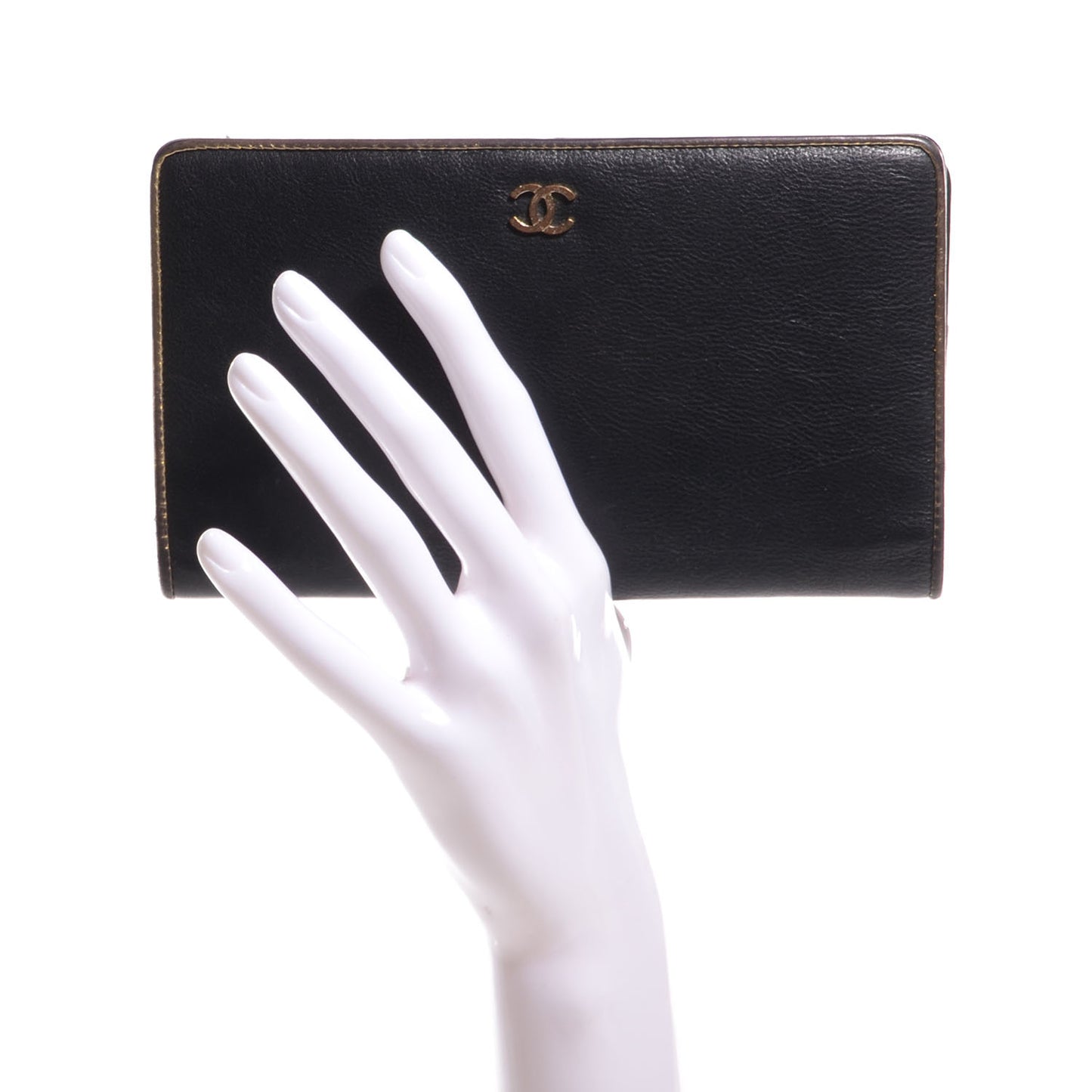 Leather Yen Wallet Black