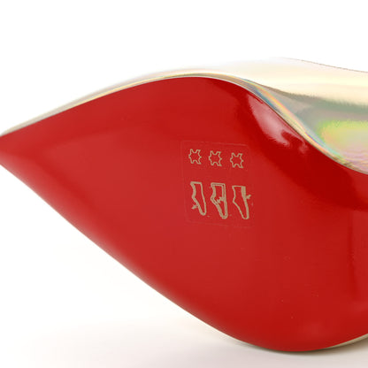 Christian Louboutin Metallic Patent Psychic Hot Chick 100 Pumps 38 Platine 11 of 12