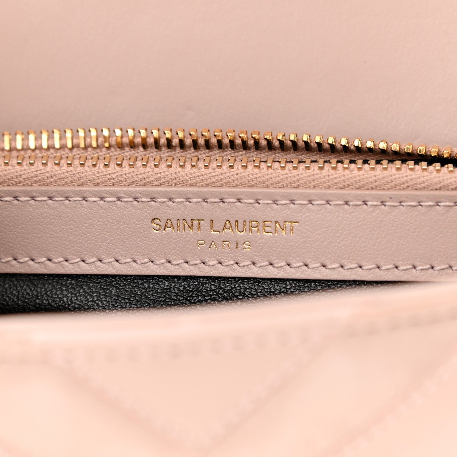 Saint Laurent Calfskin Suede Matelasse Chevron Medium Monogram College Bag Rose Poudre 6 of 13