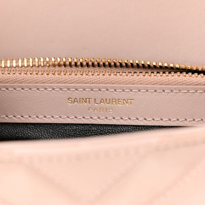 Saint Laurent Calfskin Suede Matelasse Chevron Medium Monogram College Bag Rose Poudre 6 of 13
