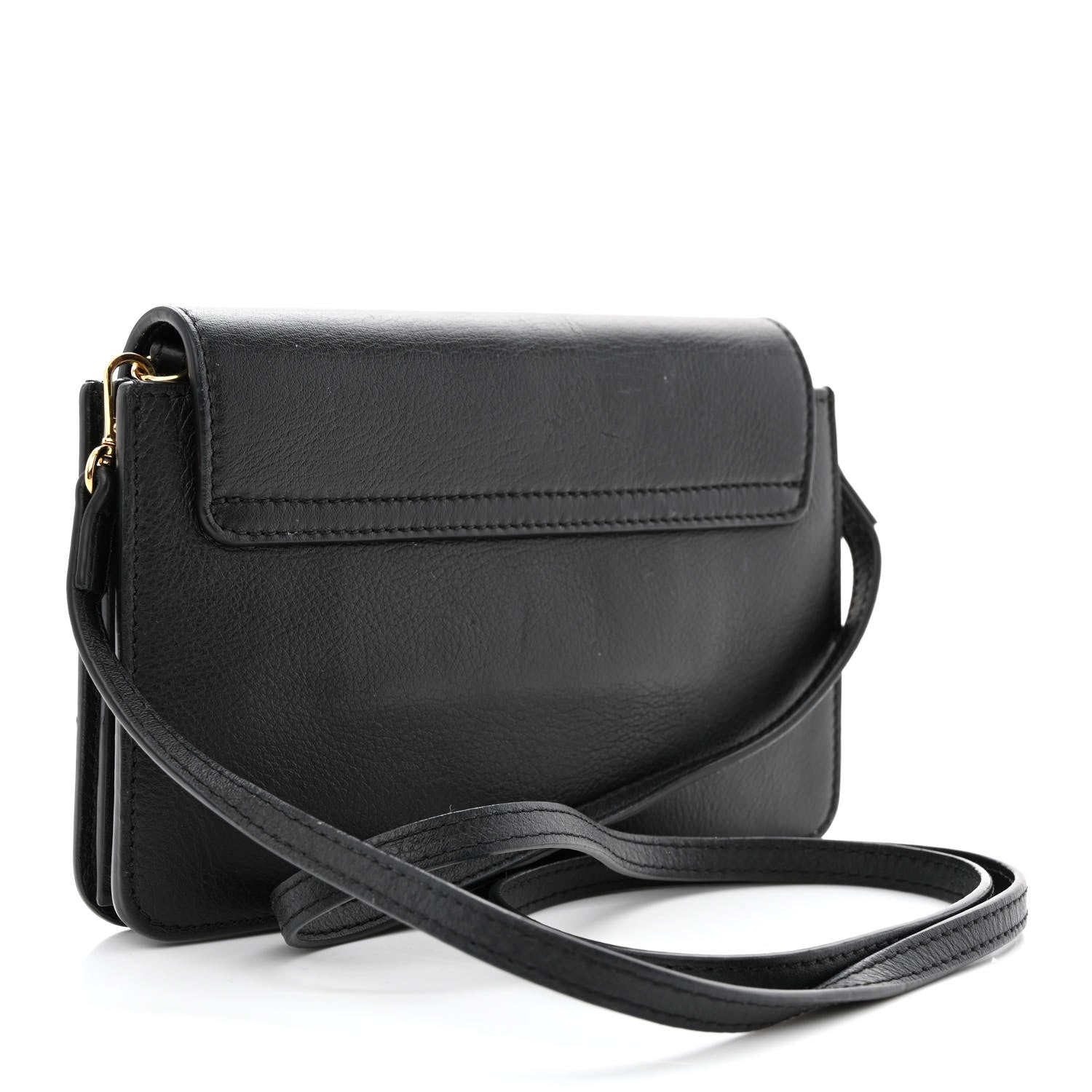 Chloe Smooth Calfskin Drew Bijou Clutch Black 3 of 12