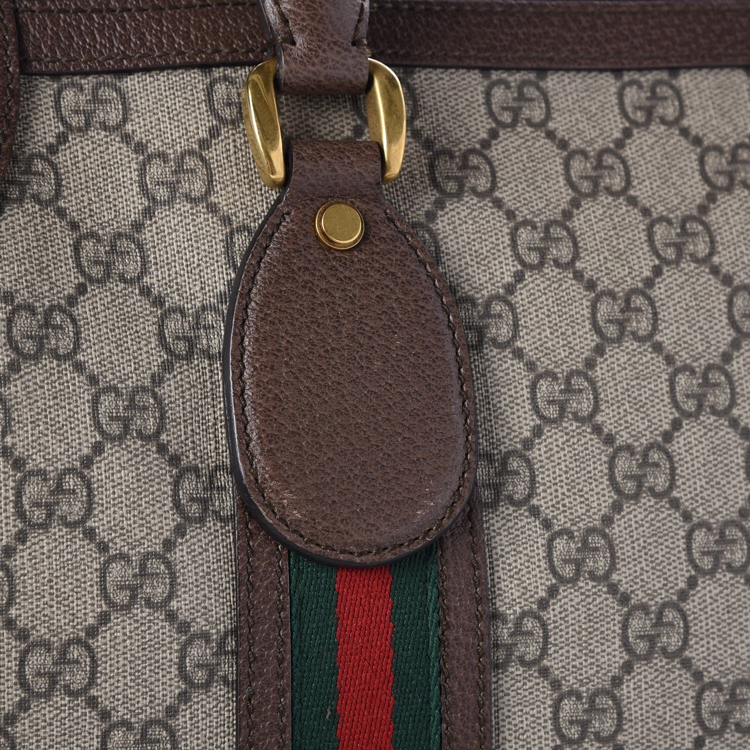 Gucci Soft GG Supreme Monogram Web Neo Vintage Duffle Bag Beige New Acero Crop 9 of 9
