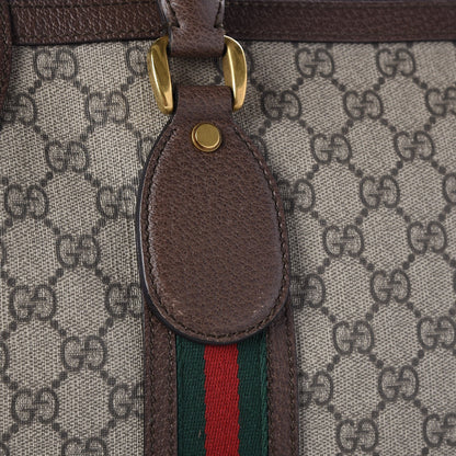 Gucci Soft GG Supreme Monogram Web Neo Vintage Duffle Bag Beige New Acero Crop 9 of 9
