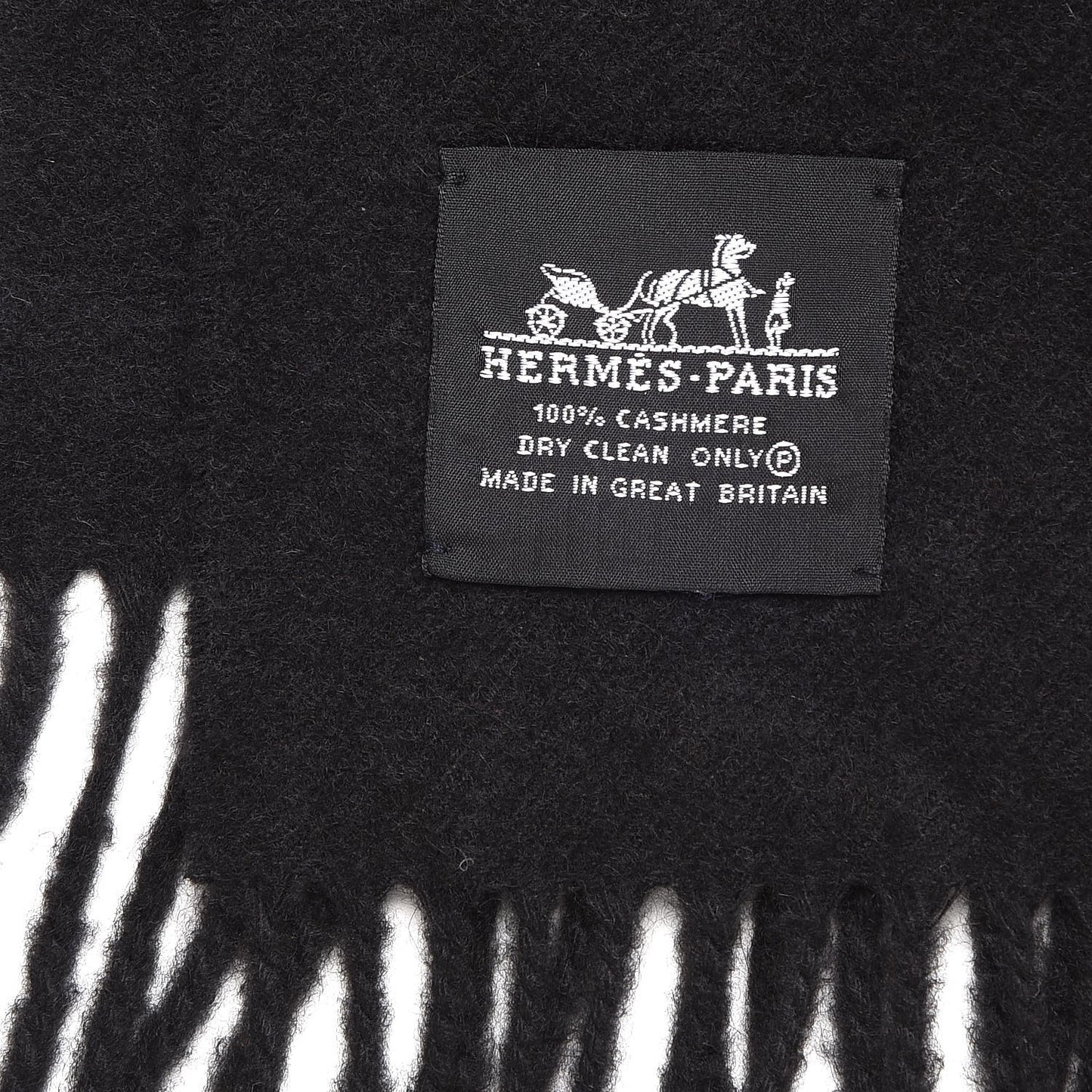 Cashmere Broderie Scarf Black