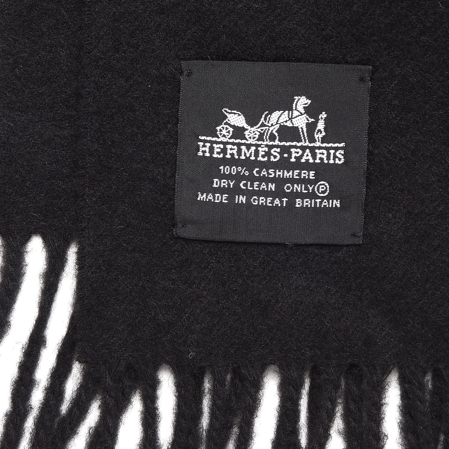 Hermes Cashmere Broderie Scarf Black 4 of 6