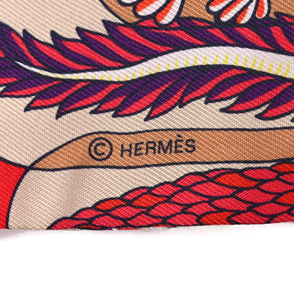 Hermes Silk Exposition Universelle Twilly Rouge Violet Jaune 3 of 4