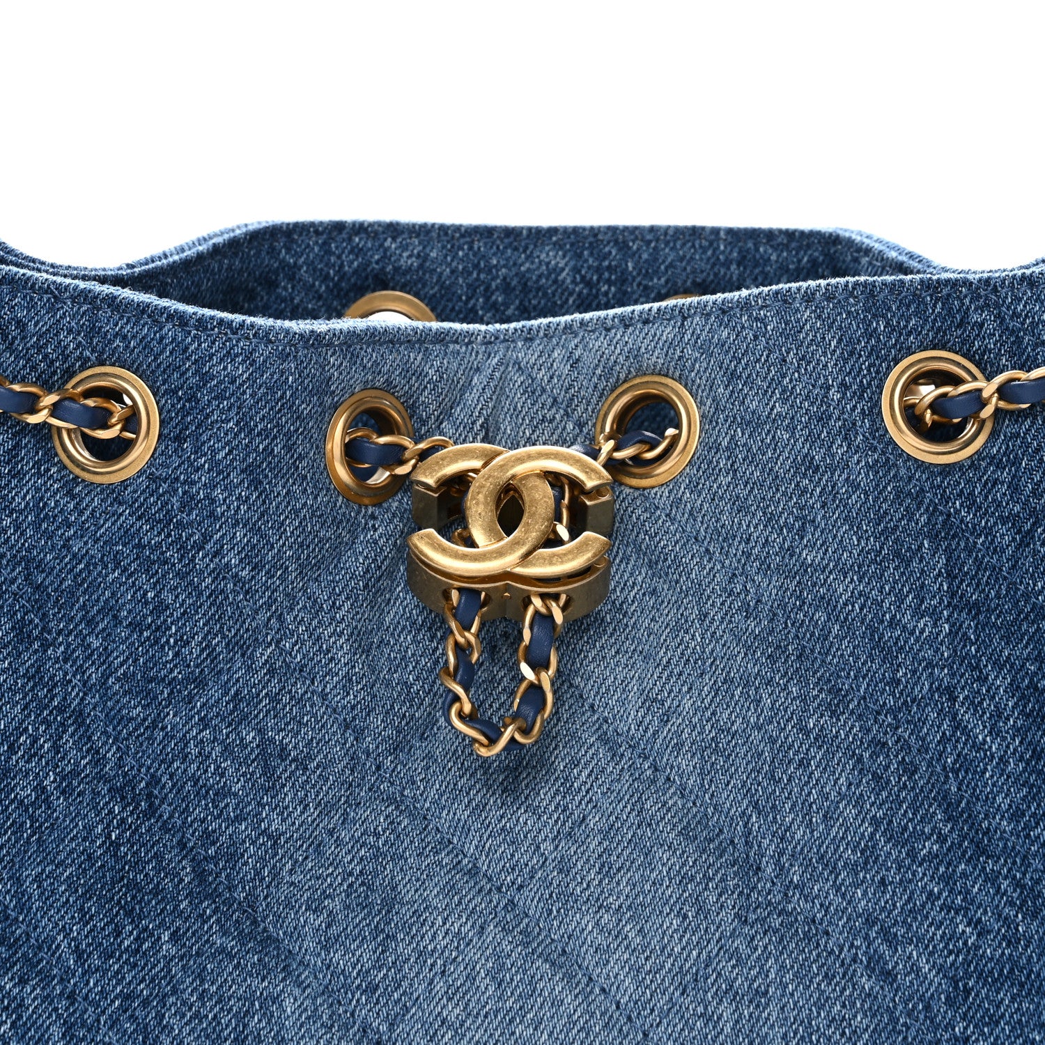 Chanel Washed Denim Quilted Mini Chanel 25 Handbag Blue 9 of 11