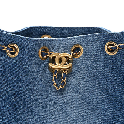 Chanel Washed Denim Quilted Mini Chanel 25 Handbag Blue 9 of 11