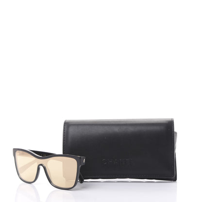 Chanel Acetate Logo Shield Sunglasses 5418 Black 7 of 7