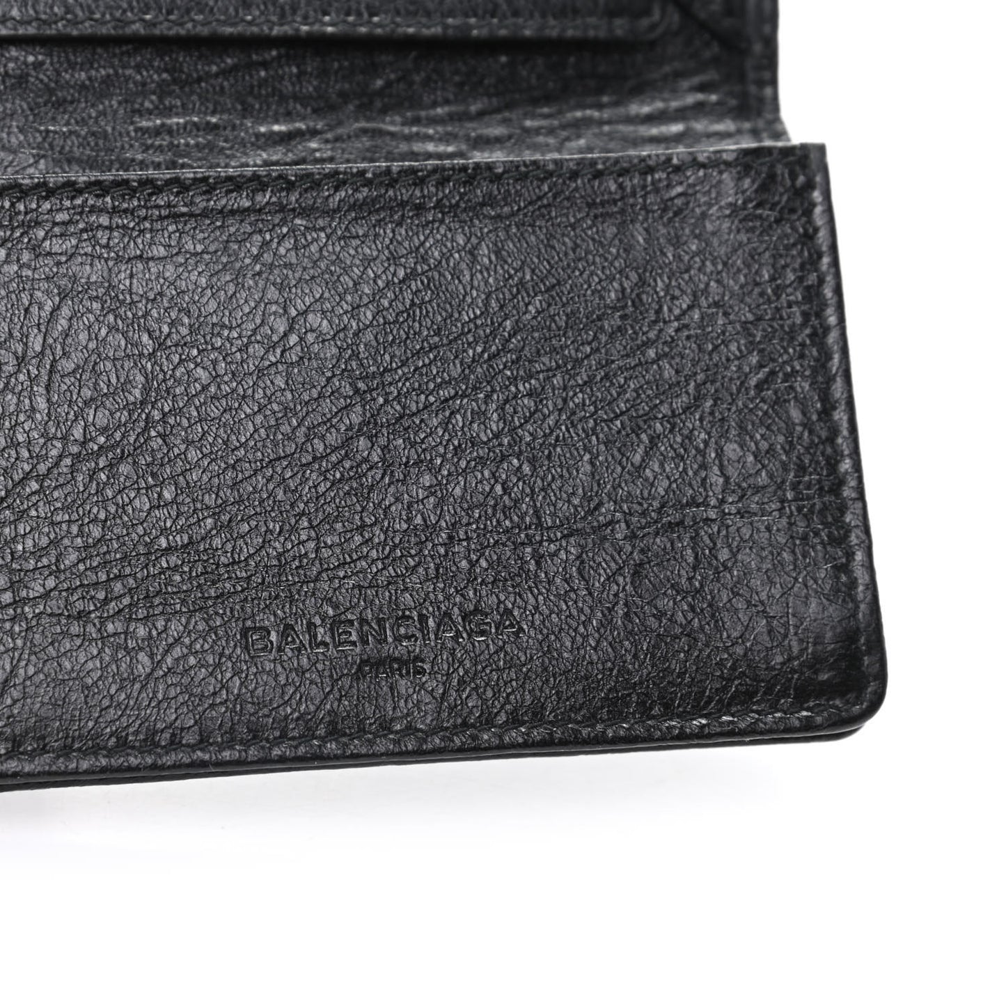 Agneau Classic Gold Hardware Card Case Black