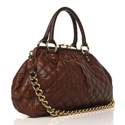 Marc Jacobs Calfskin Quilted Stam Brown 3 of 9