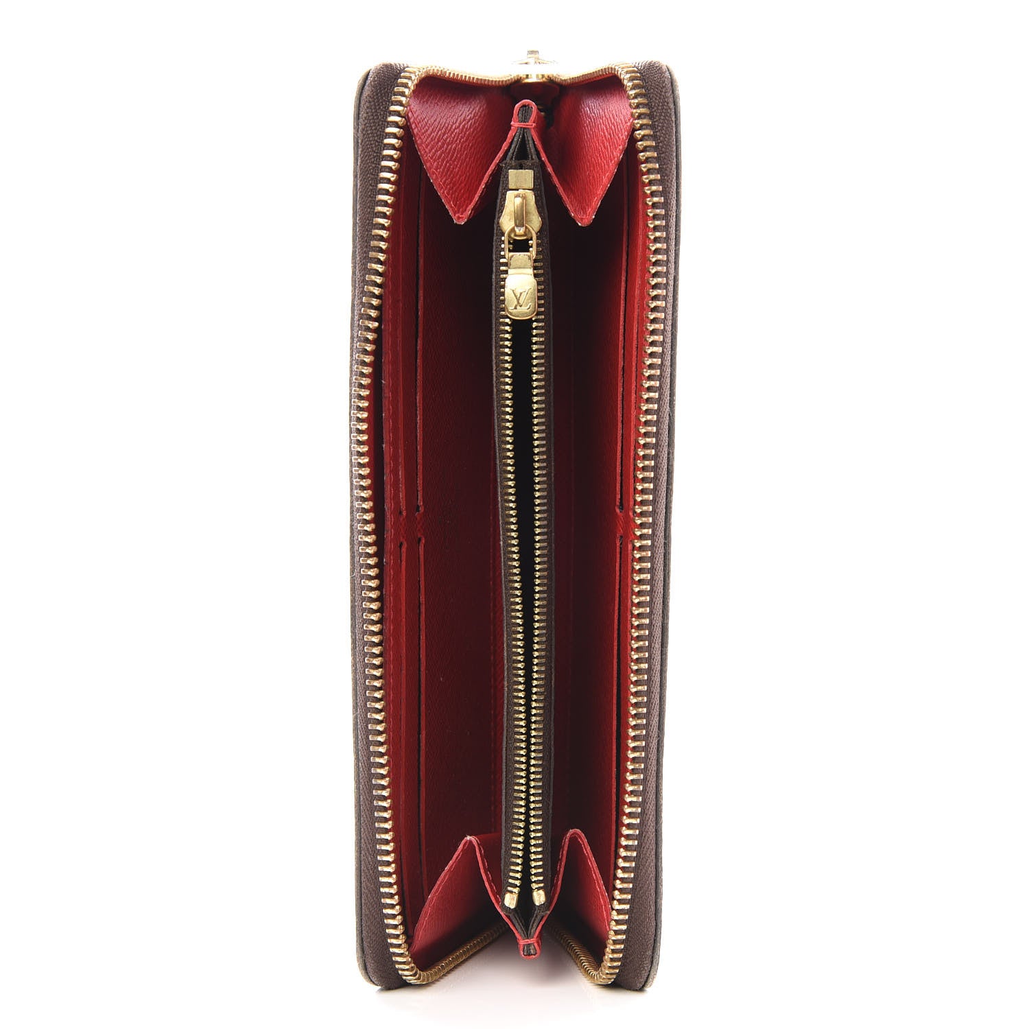 Louis Vuitton Damier Ebene Clemence Wallet Cherry 4 of 10