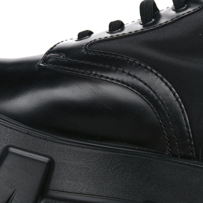 Prada Spazzolato Rois Nylon Metal Triangle Logo Monolith Pouch Pocket 55mm Boots 37 Black 14 of 16