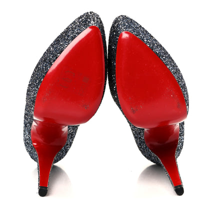 Christian Louboutin Glitter Daffodile Spotlight 160 Pumps 39.5 Blue Khol 6 of 9