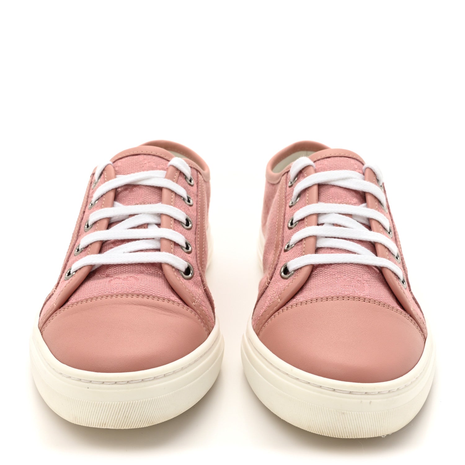 Gucci GG Monogram Calfskin Womens Low Top Sneakers 36.5 Pink Soft Pink 3 of 10