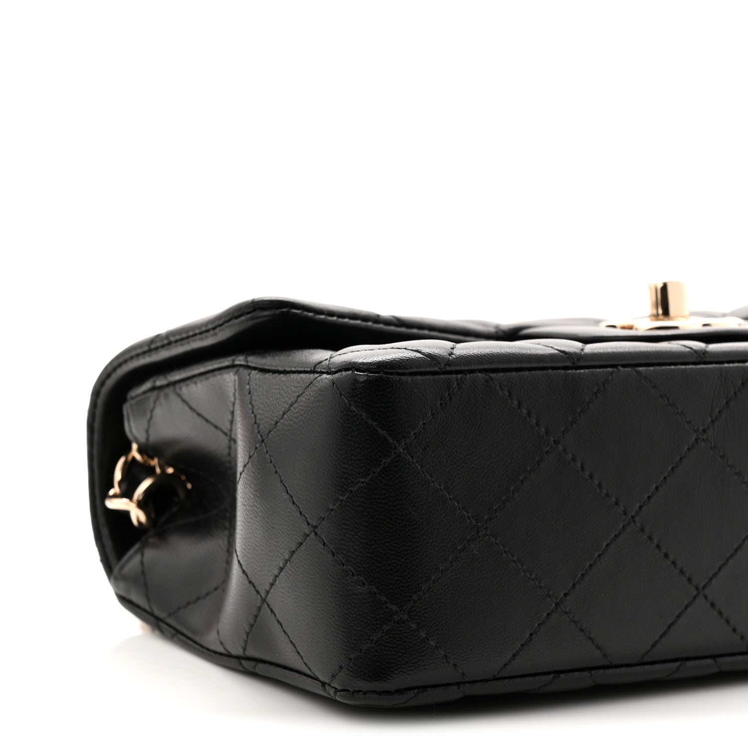 Chanel Lambskin Quilted Mini Rectangular Flap Black 9 of 11