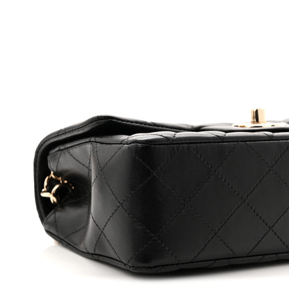 Chanel Lambskin Quilted Mini Rectangular Flap Black 9 of 11