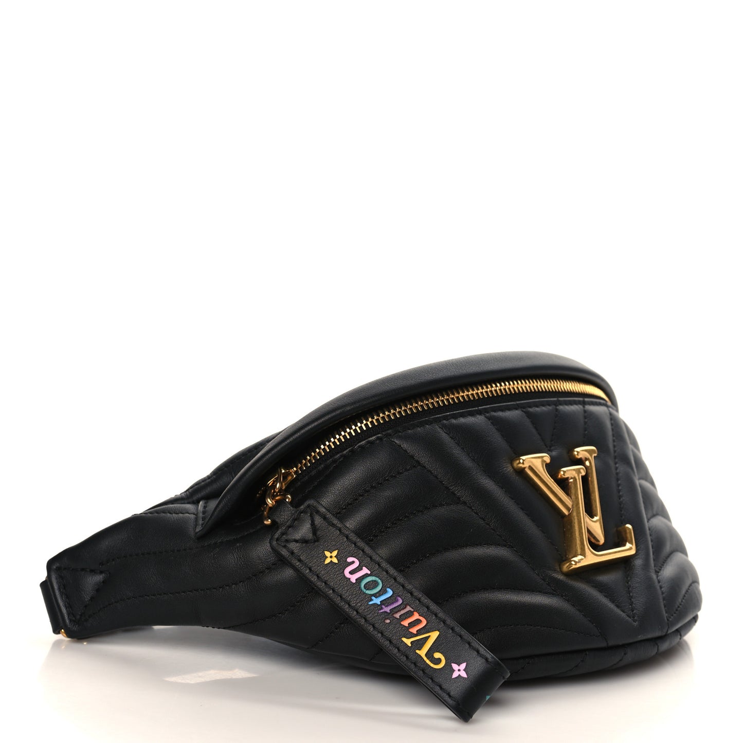 Calfskin Quilted New Wave Bumbag Black