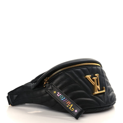 Louis Vuitton Calfskin Quilted New Wave Bumbag Black 4 of 8