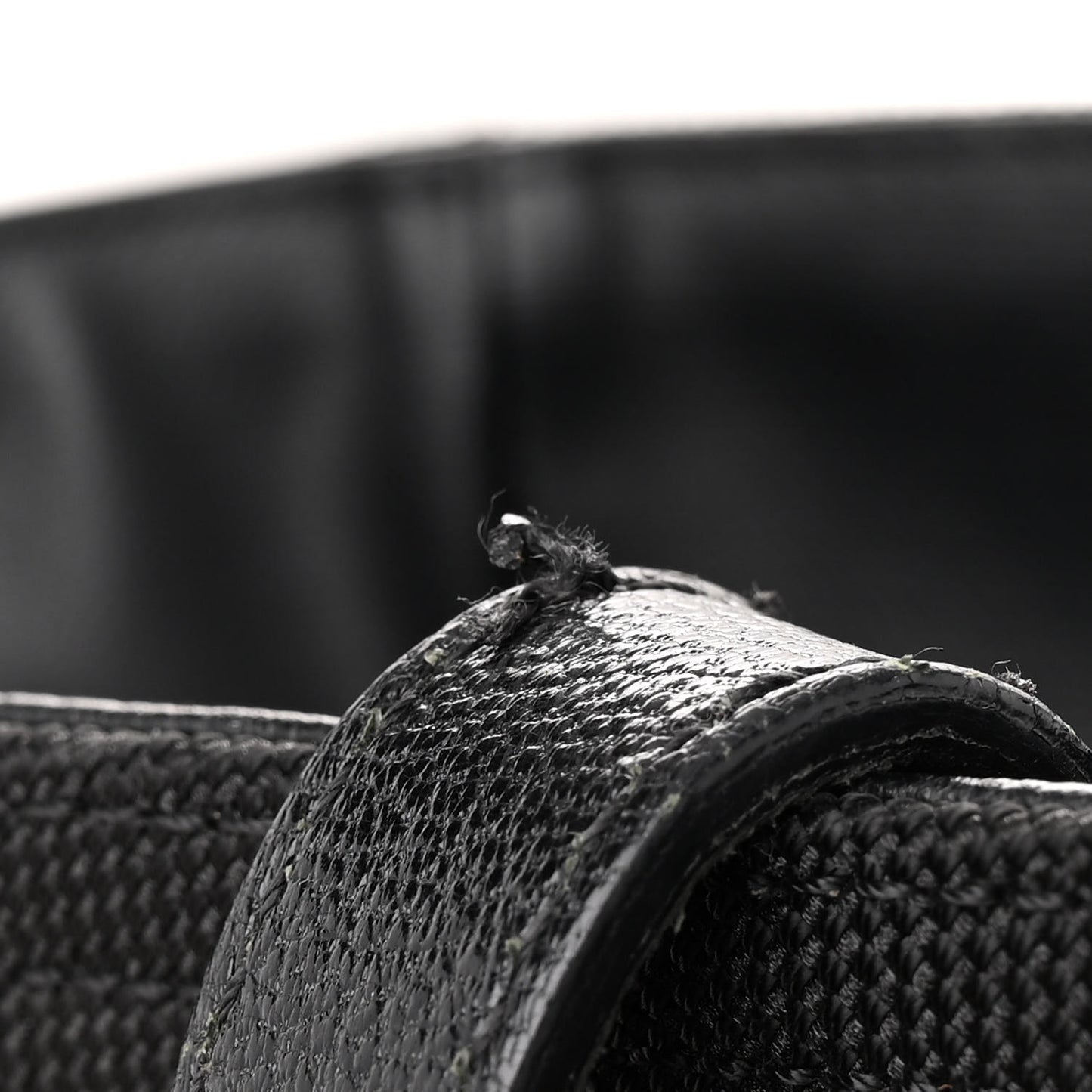 Coated Canvas Quilted Large Paris Biarritz Tote Black