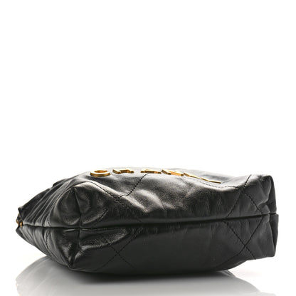 Chanel Shiny Calfskin Quilted Mini Chanel 22 Black 4 of 9