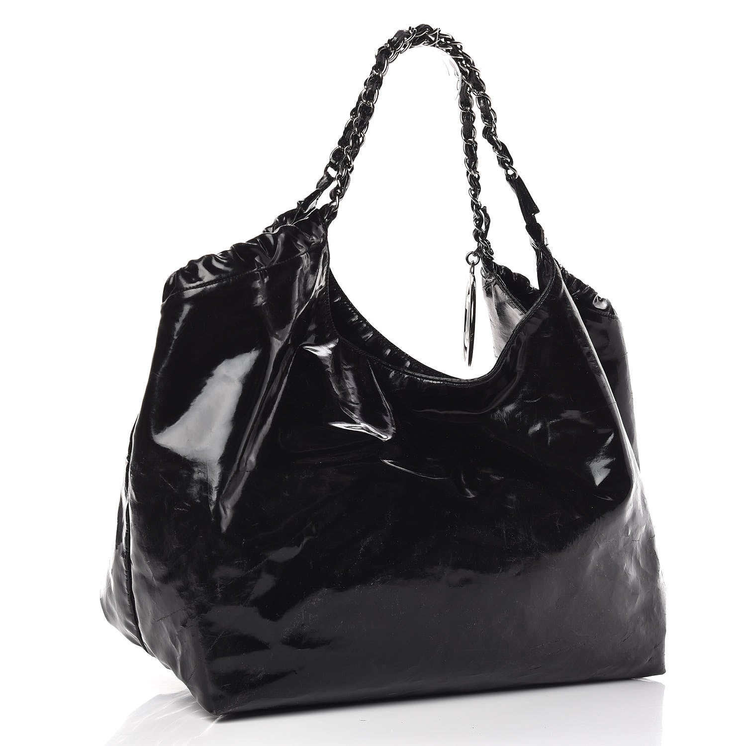 Chanel Vinyl XL Coco Cabas Black 4 of 17