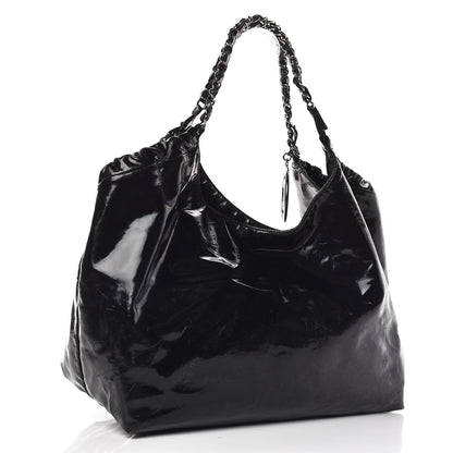 Chanel Vinyl XL Coco Cabas Black 4 of 17