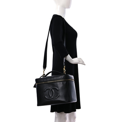 Chanel Caviar CC Vanity Train Case Black 2 of 13