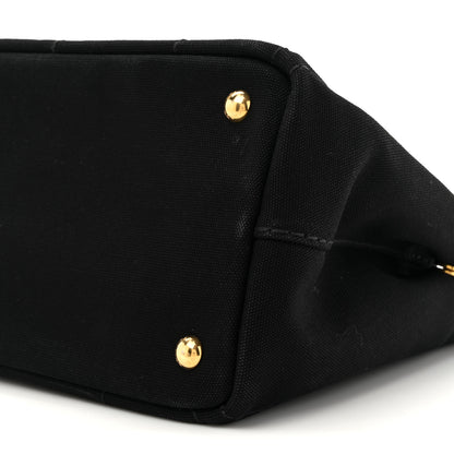 Prada Canapa Small Logo Tote Black Talco 8 of 10