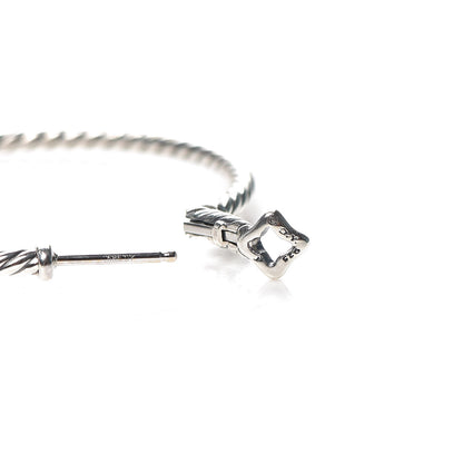 David Yurman Sterling Silver Large Cable Classics Hoop Earrings 4 of 4