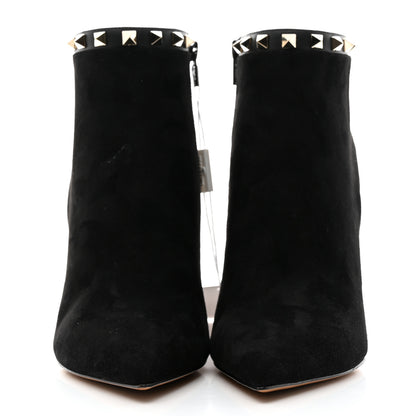 Valentino Garavani Suede Rockstud 100 Ankle Boots 40 Black 2 of 9