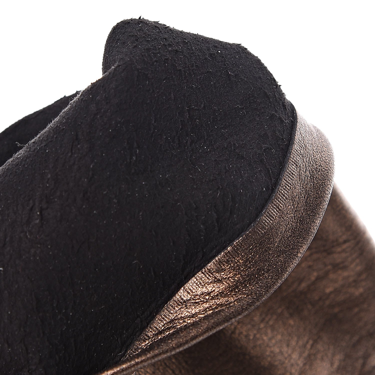 Chanel Metallic Lambskin Long Gloves 8 Black Brown 6 of 7
