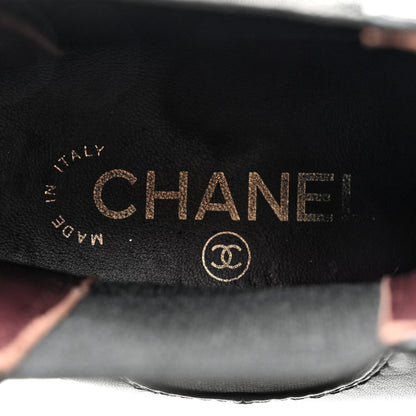 Chanel Calfskin Cap Toe CC Ankle Boots 39 Black 7 of 13