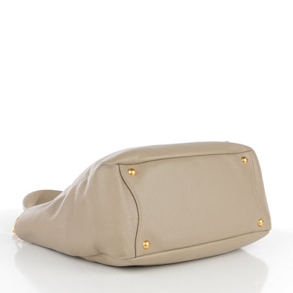 Prada Vitello Daino Side Pocket Hobo Pomice 4 of 17