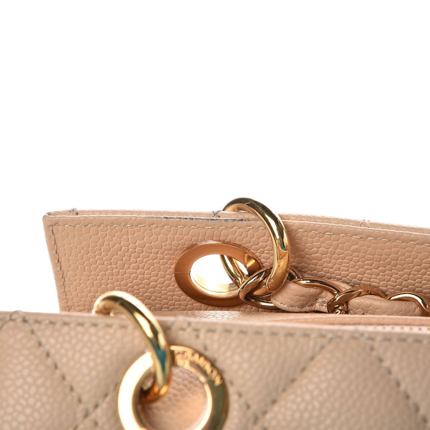 Caviar Quilted Petit Timeless Tote PTT Beige