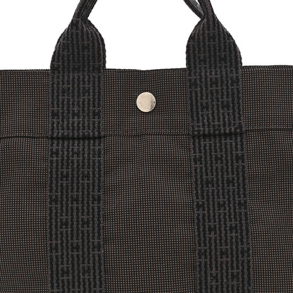 Hermes Canvas Herline PM Tote Grey 7 of 9