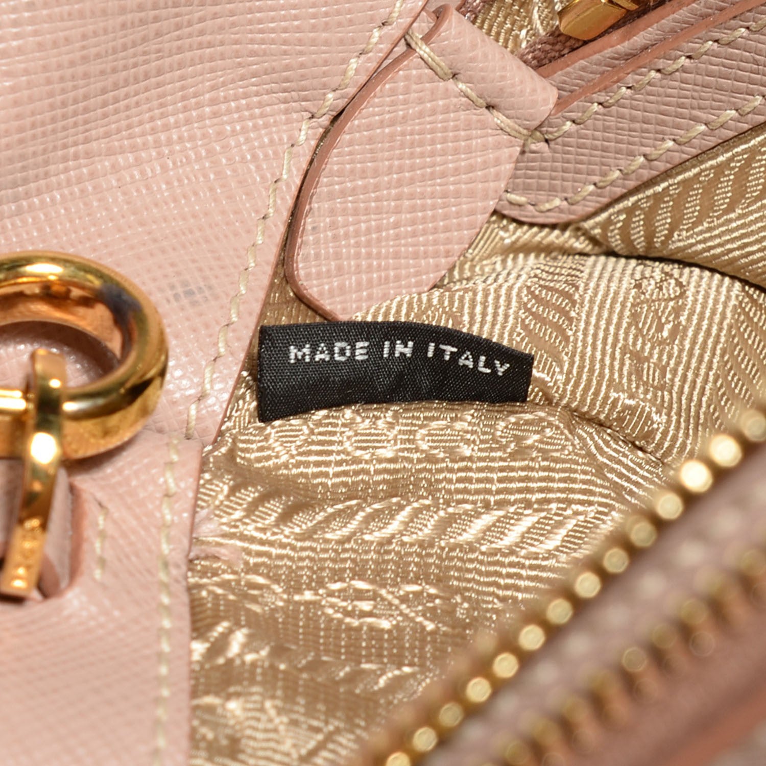 Prada Saffiano Lux Medium Double Zip Tote Cammeo 10 of 11